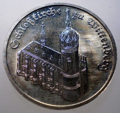 2.046 GERMANIA RDG DDR WITTENBERG 5 MARK 1983 XF/AUNC foto