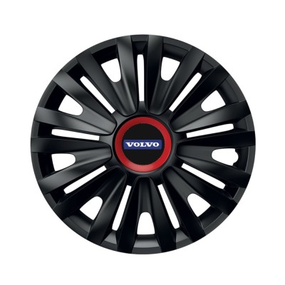 Set 4 capace roti Negre Cu Inel Rosu Royal R14 pentru gama auto Volvo foto