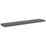 Cumpara ieftin Raft de perete suspendat, gri extralucios, 120x23,5x3,8 cm, MDF