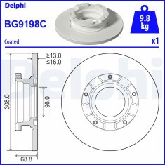 DELPHI BG9198C Disc frana