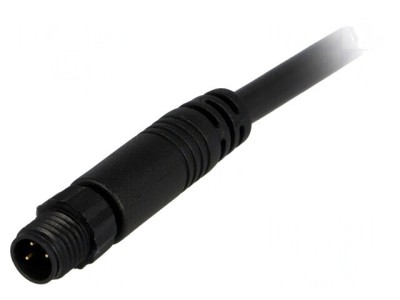Conector M8 1m 3-Pin Drept Cu Cabluri foto