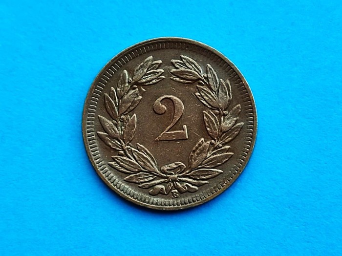 2 Rappen 1909 Elvetia-UNC-RAR!