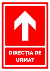 Semn pentru directia de urmat foto