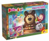 Puzzle Lisciani Masha, Sa facem o petrecere, Maxi, 2 x 12 piese