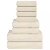 Gossi set prosoape 8 piese crema 360 g/m2 100% bumbac