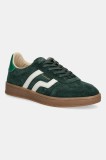 Gant sneakers din piele &icirc;ntoarsă Cuzima culoarea verde, 31533042