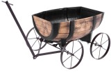 Kvetin&aacute;č Strend Pro Woodeff, 41,5x29x19cm, whiskey barel wagon