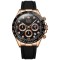 Ceas barbatesc Olevs Silicon Quartz Analog Data Cronograf Negru