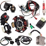 Cumpara ieftin Instalatie Electrica ATV 125cc 150cc, Scuter Chinezesc GY6 4T, Magnetou 6 Bobine, CDI, Bujie, Releu Pornire/Incarcare, Bobina Inductie