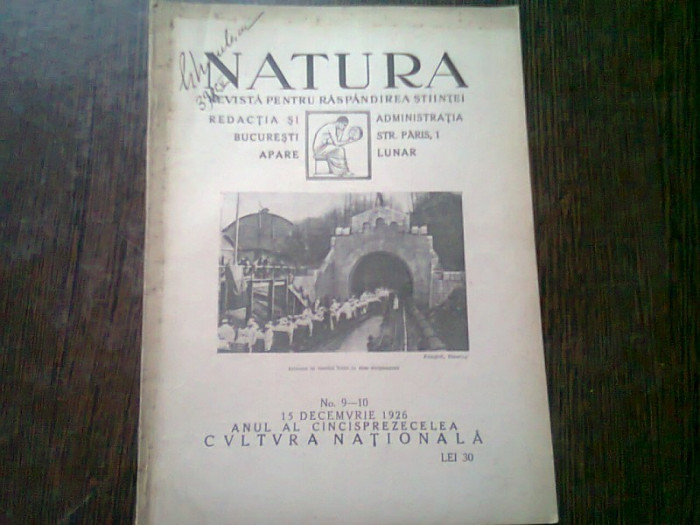 REVISTA NATURA NR.9-10/1926