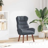 Fotoliu Relaxant Gri Inchis vidaXL Catifea, 69x74x93 cm, Ergonomic, Suport Lombar, Interior, Max 100kg