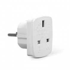 Adaptor Retea Gembird UK - Europa, Alb A-AC-UKEU-001 foto