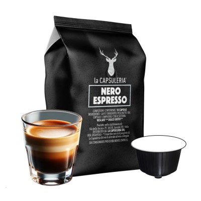Cafea Nero Espresso, 100 capsule compatibile Dolce Gusto, La Capsuleria foto