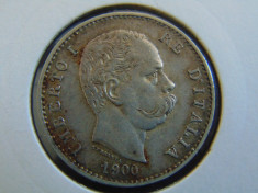 Moneda argint 1 lira 1900 (cp) foto