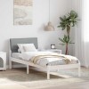 VidaXL Cadru de pat Alb și gri deschis 80 x 200 cm Lemn masiv de pin 878573