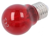 Lampă LED E27 roșie 4,5W 470lm 230VAC 270&deg;