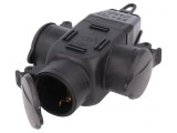 Conector Alimentare AC 2P PE 250VAC 16A Negru IP44