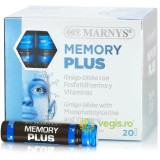 Memory Plus - Ginkgo Biloba, Fosfatidilserina si Vitaminnele B1, B2, B3, B5, B6 - 20 fiole