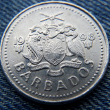 2n - 25 Cents 1998 Barbados, America de Nord