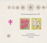 Colita Germania 1981 TUBERCOLOSE WEIHNACHTS-SIEGELMARKEN, Regi, Nestampilat