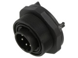 Conector Circular BULGIN PXV0709/P/06, Soclu Tată 6 pini, 5A 277V, IP68/IP69K