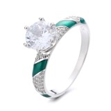 Cumpara ieftin Inel argint 925, JW1323, model elegant cu piatra, placat cu rodiu