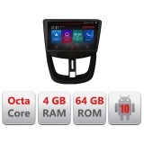 Navigatie Peugeot 207 E-PE01 Octa Core cu Android Radio Bluetooth Internet GPS WIFI DSP 4+64GB 4G RESIGILAT CarStore Technology