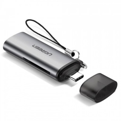 CARD READER extern Ugreen, &amp;quot;CM184&amp;quot; interfata USB Type-C, citeste/scrie: SD si TF,microSD viteza pana la 5Gbps,suporta carduri maxim 512 GB, plastic,gr foto