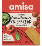 Amisa Crispbread cu Rosii si Busuioc Bio, Fara Gluten, 100g