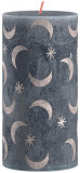 Lum&acirc;nare bolsius Rustic, Crăciun, cu imprimare Slate Blue, 130/68 mm
