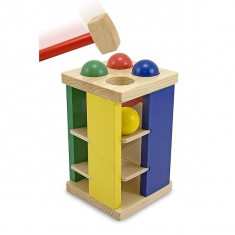 Turn din lemn cu ciocan si bile Melissa and Doug foto