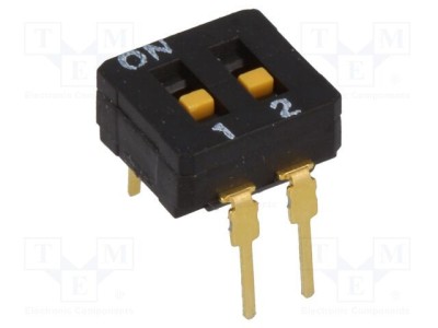 Comutator DIP-SWITCH 2 Sec&amp;Aring;&amp;pound;iuni ON-OFF 0,03A/30VDC OMRON foto