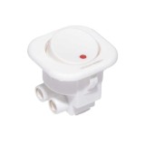 Intrerupator Patrat Tip ON-OFF elSales ELS-T120-A, Tensiune 250V AC - 6A, Design Compact, Alb