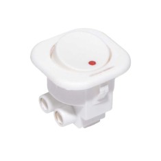 Intrerupator Patrat Tip ON-OFF elSales ELS-T120-A, Tensiune 250V AC - 6A, Design Compact, Alb