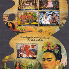 DB1 Pictura Suprarealism Frida Kahlo MS + SS MNH