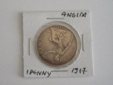 M3 C50 - Moneda foarte veche - Anglia - one penny - 1917, Europa