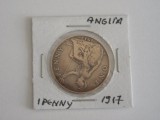 C50 - Moneda foarte veche - Anglia - one penny - 1917