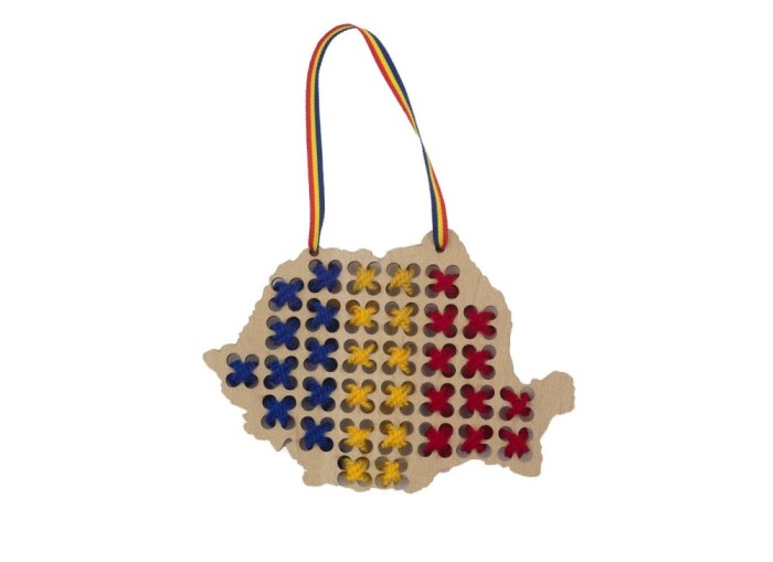 Kit de Cusut Harta Romaniei DIY
