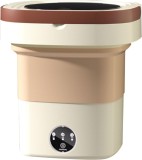 Cumpara ieftin Masina de spalat pliabila 10,5L, cu centrifuga, pliabila, portabila, semiautoamata, alb/roz
