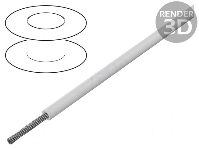 Cablu EcoGen EcoWire 22AWG MPPE Alb