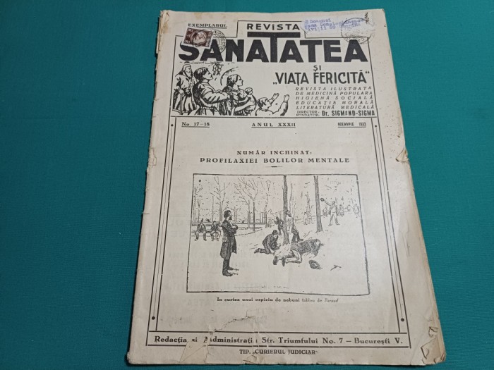 REVISTA SĂNĂTATEA ȘI VIAȚA FERICITĂ * NR. 17-18* NOIEMVRIE 1932 *27
