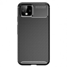 Husa telefon silicon Google Pixel 4 XL Black Carbon Autofocus