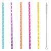 Set Paie Reutilizabile, Multicolor, Plastic, 7x230mm, 24 Bucăți, Include Perie Curățare, Oem