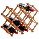 Raft din bambus pentru vin, 10 sticle