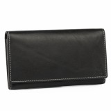 Cumpara ieftin Portofel dama, Alexa PT984, piele naturala, protectie RFID, Negru, DELIS