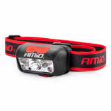Lanterna frontala LED COB AMiO LH03, lampa de lucru cu acumulator incorporat, incarcare USB C, 6 moduri alb si rosu, 6500K, autonomie 5h