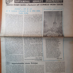 ziarul romania mare 27 noiembrie 1992-130 ani de la nasterea lui vasile goldis