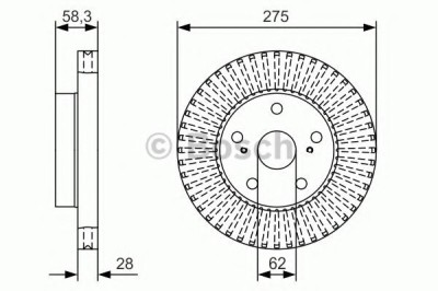 Disc frana TOYOTA HILUX III pick-up (KUN, TGN, LAN, GGN) (2004 - 2016) BOSCH 0 986 479 A97 foto