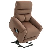 HOMCOM Fotoliu electric cu sistem de ridicare, fotoliu de masaj cu funcție de culcare și funcție de &icirc;ncălzire, fotoliu de relaxare cu telecomandă și b