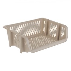 Coș Depozitare Stivuibil, 39x30.5x13cm, Bej, Plastic